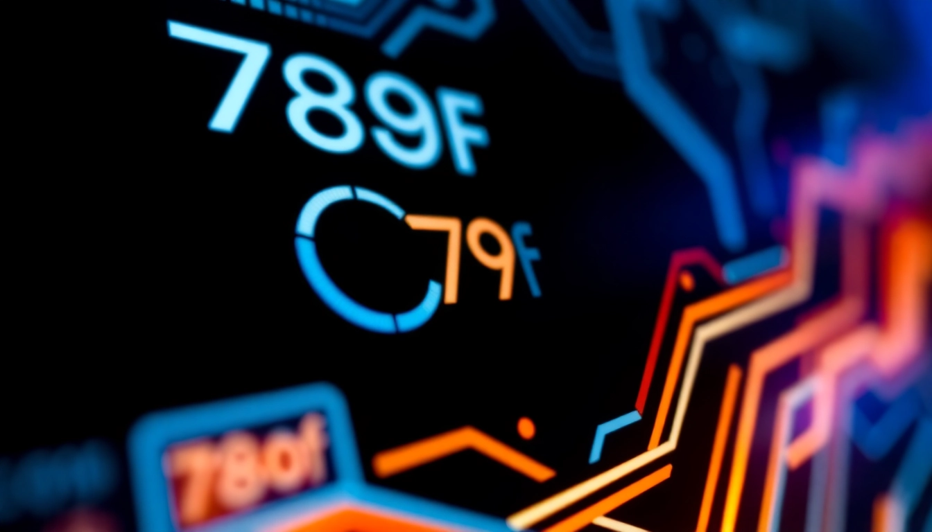 789f website branding with sleek digital interface emphasizing modern technology and innovation for user engagement.