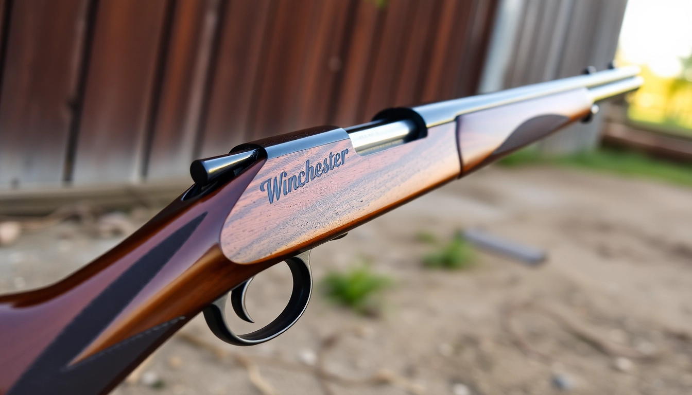 A detailed shot of a 32WIN rifle showcasing its classic design and craftsmanship, highlighting the firearm's heritage and appeal for collectors.