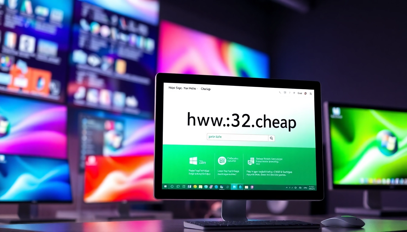 Screenshot showcasing the https://32win.cheap website interface on Windows, highlighting easy navigation and modern design for tech users seeking software solutions.