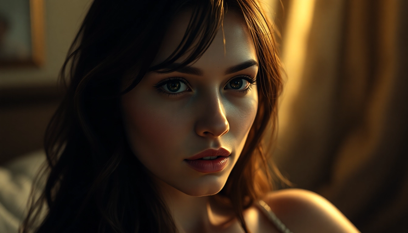 Engaging portrait created by a leading nsfw ai generator, showcasing hyperrealistic features with detailed textures and emotional expression for immersive visuals.