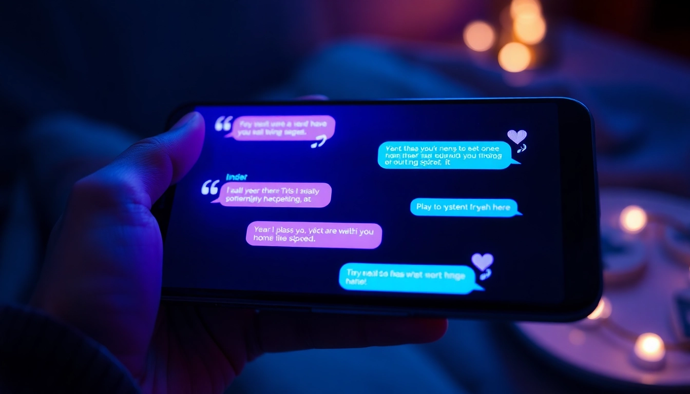 Close-up of a smartphone screen showing a colorful chat interface with neon accents, suggesting a modern chatbot platform for casual conversations.