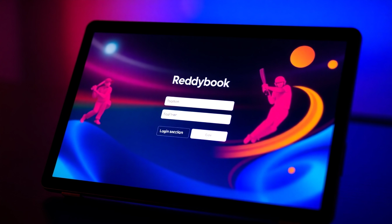 Reddybook login interface on mobile device featuring secure access to online cricket betting platform