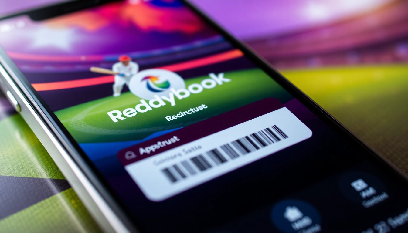 Reddybook ID displayed on mobile app screen, guiding users on online cricket betting access, emphasizing simplicity and security.