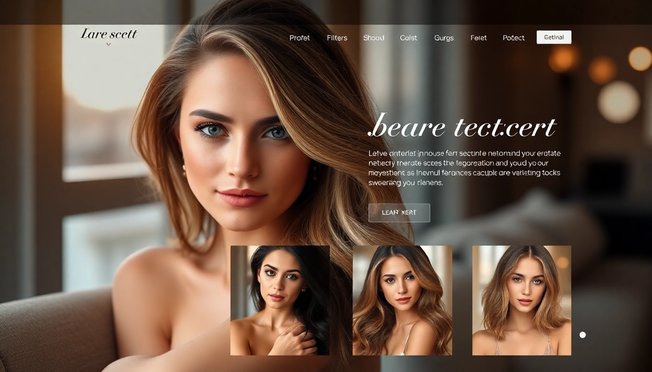 Elegant profiles with filter options, showcasing genuine photos and friendly expressions