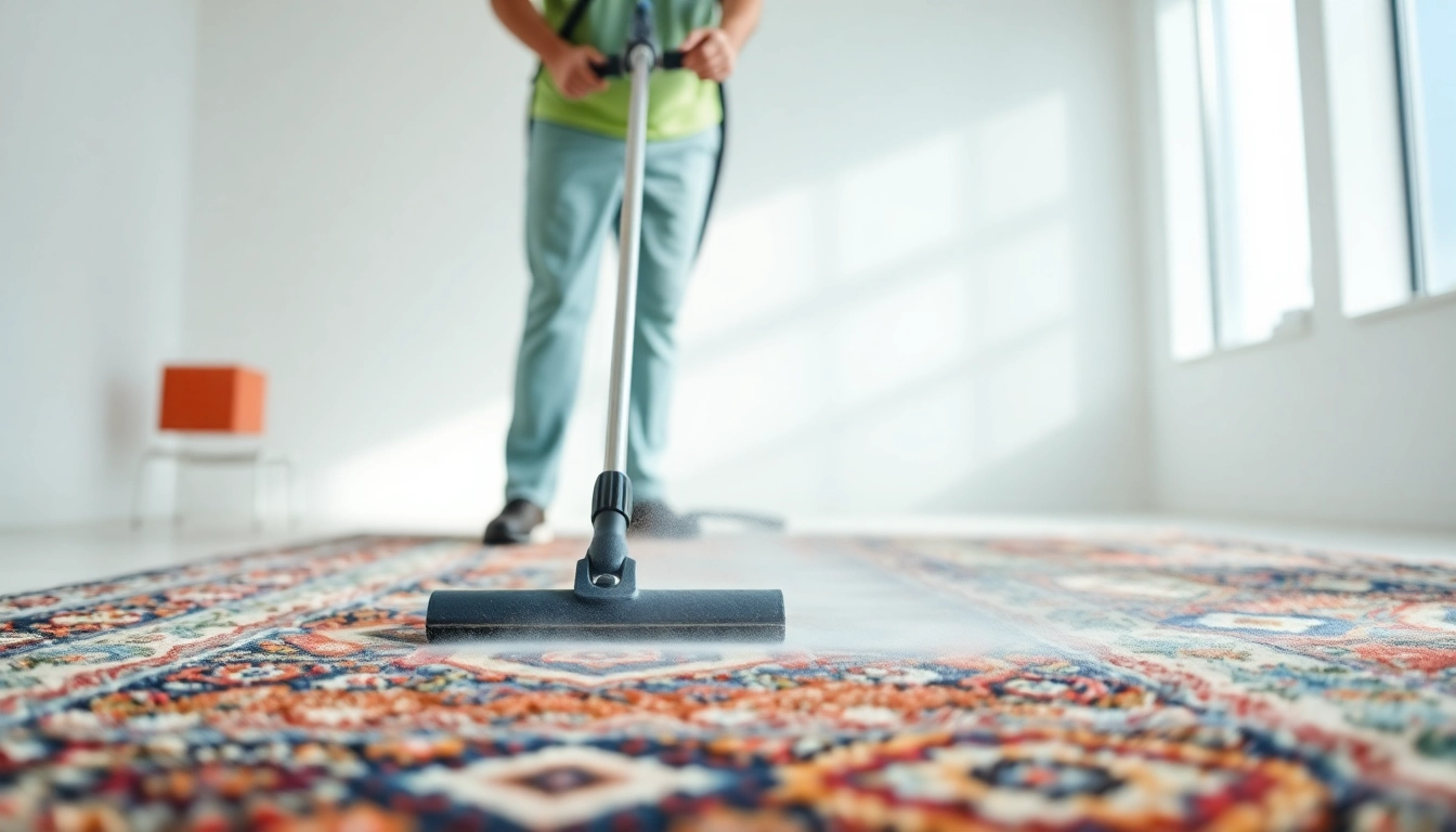 Professional Lavaggio tappeto Milano service cleaning a Persian rug with steam and water for