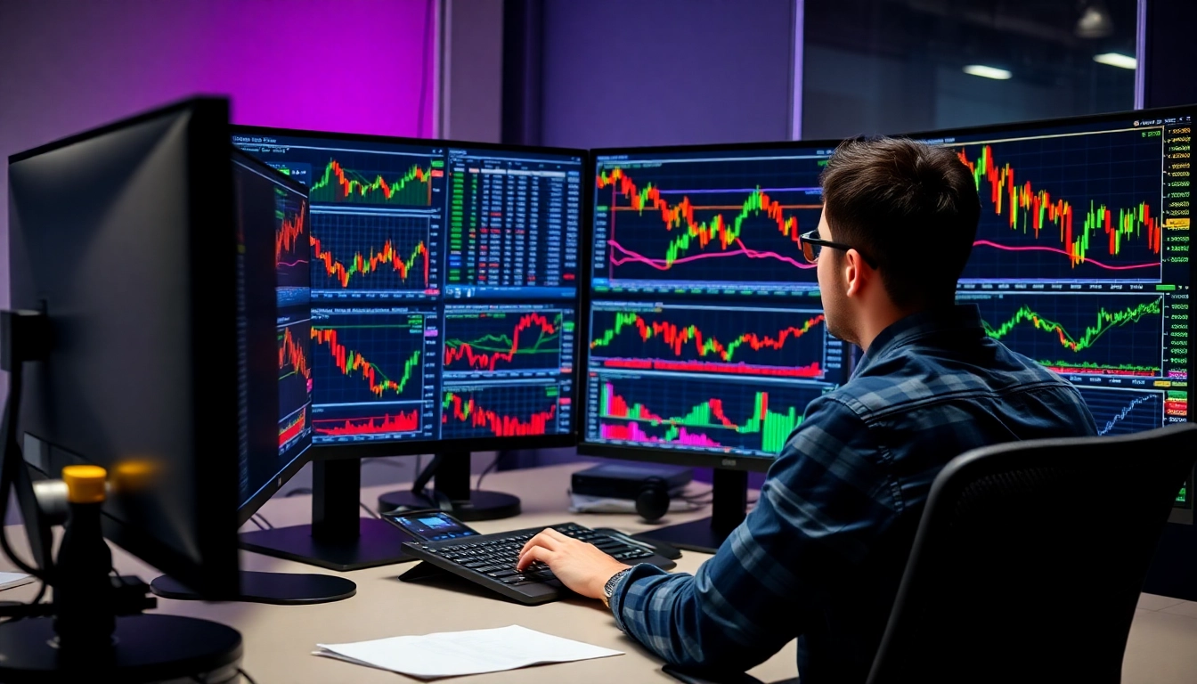 Trading view platform displaying detailed trading charts and market analysis for traders